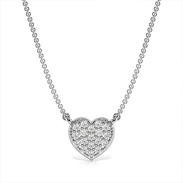 pave settings diamond necklace